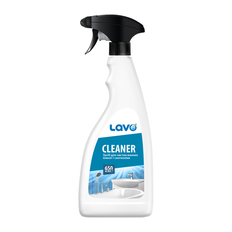 Професійний засіб для чистки ванних кімнат LAVO® CLEANER, пл. 650 мл з розпилювачем